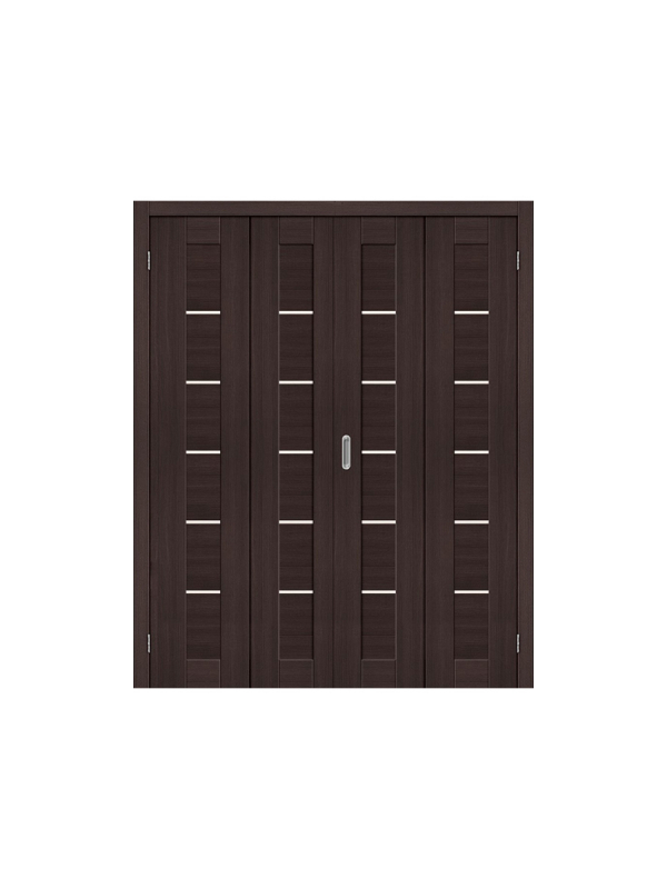 Двупольная складная дверь Браво-22 ДС wenge melinga