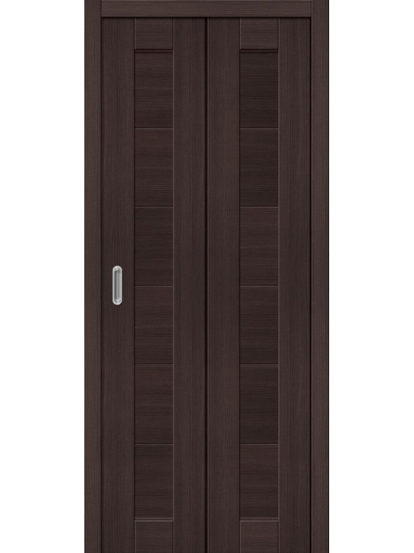 Межкомнатная складная дверь экошпон Браво-21 wenge melinga глухая
