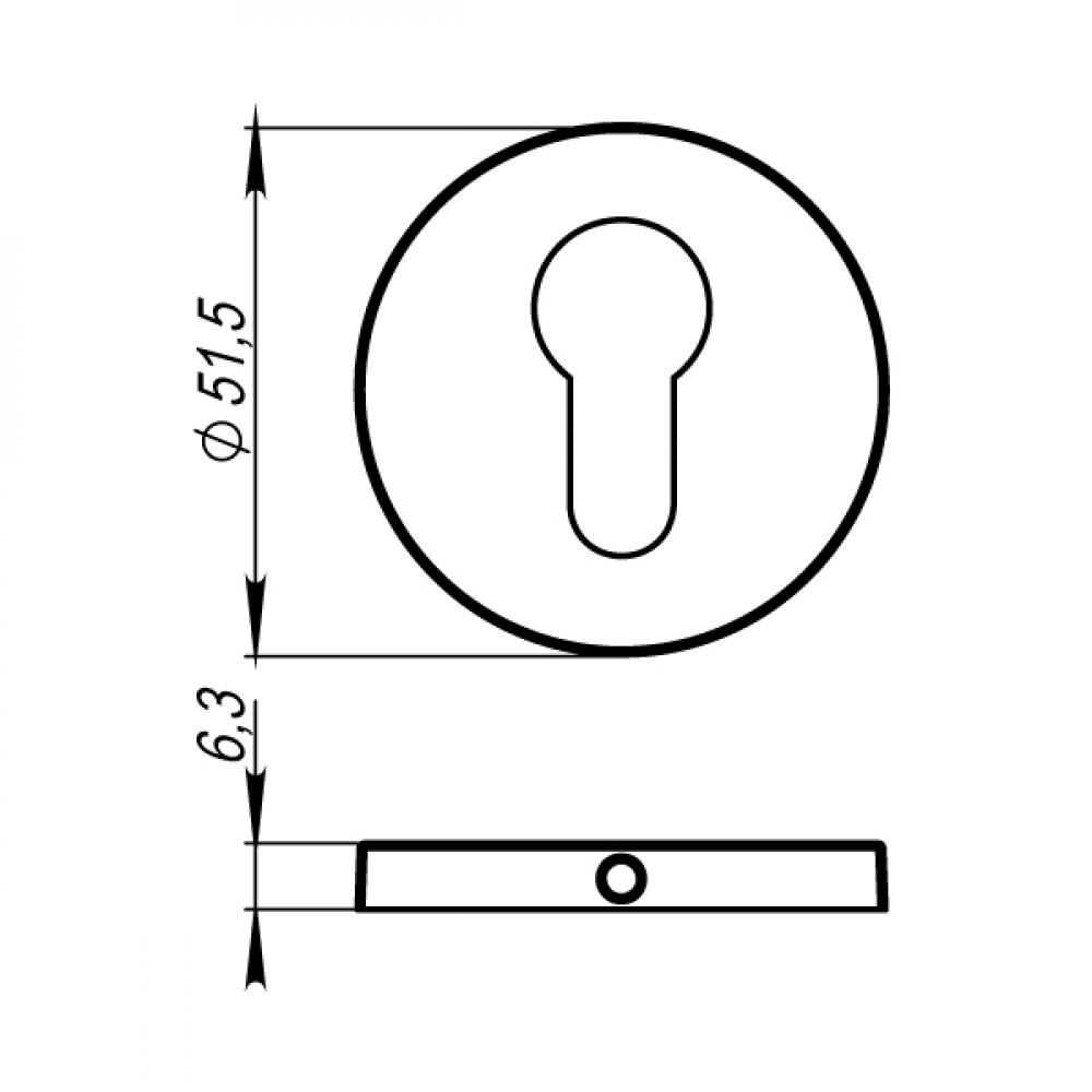 Накладка Armadillo под цилиндр ET.R.URS52 (ET URS) BPVD-77 вороненый никель