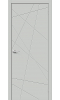 Межкомнатная дверь ПЭТ Граффити-5.Д.П Grey Silk глухая