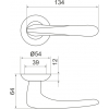 Дверная ручка Armadillo R.LD54.Pava (Pava LD42) CP-8 хром TECH