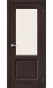 Межкомнатная дверь экошпон Неоклассик-33 Wenge Melinga со стеклом White Сrystal