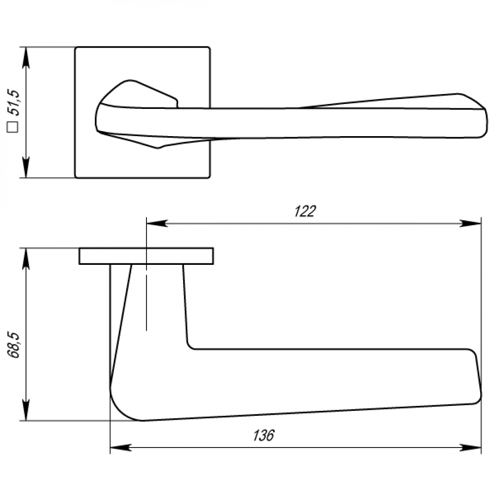 Дверная ручка Armadillo K.USS52.TORSO (TORSO USS) MWSC-33 итальянский тисненый
