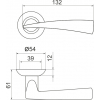 Дверная ручка Armadillo R.LD54.Columba (Columba LD80) SN/CP-3 матовый никель/хром