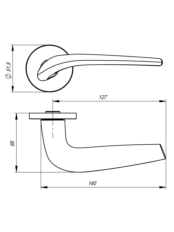 Дверная ручка Armadillo R.URS52.TWIN (TWIN URS) AB-7 бронза