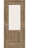 Межкомнатная дверь экошпон Неоклассик-33 Original Oak со стеклом White Сrystal