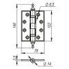 Петля дверная универсальная Castillo CL 500-A4 102x76x3,5 SILVER-925 Серебро 925