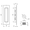 Ручка Armadillo (Армадилло) для раздвижных дверей SH.URB153.010 (SH010 URB) MWSC-33 итальянский тисненый