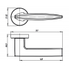 Дверная ручка Armadillo R.URB52.SQUID (SQUID URB9) ОВ-13 античная бронза