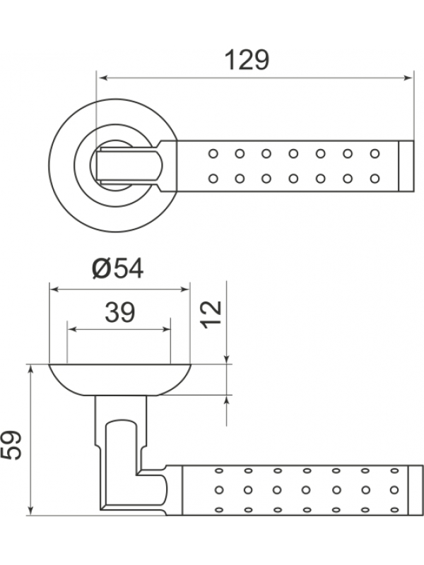 Дверная ручка Armadillo R.LD54.Eridan37 (Eridan LD37) SN/CP-3 матовый никель/хром TECH (кв. 8х140)
