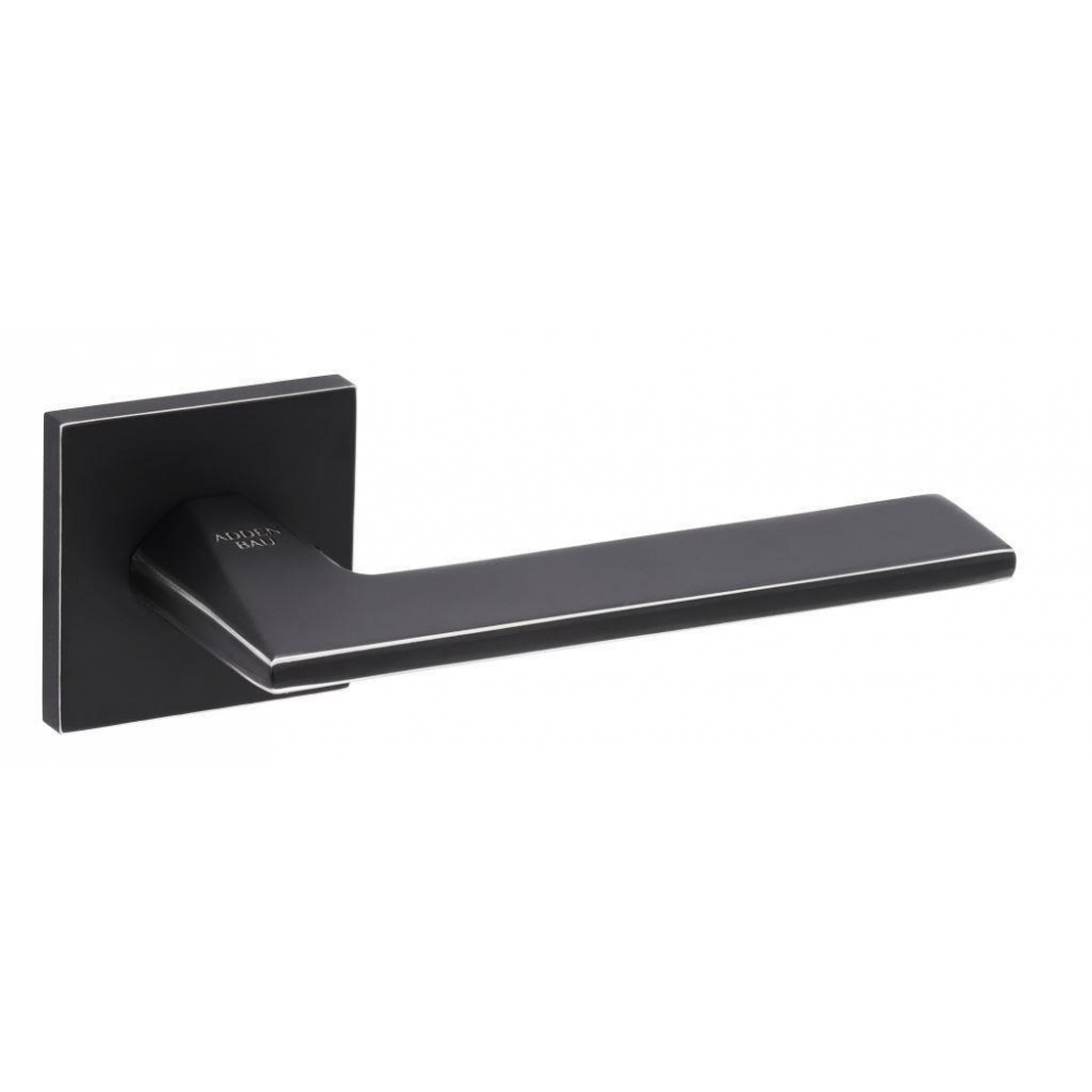 Дверная ручка Adden Bau BINARY Q572 BLACK / CHROME RIM Черный матовый / Хром