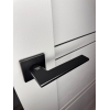 Дверная ручка Adden Bau BINARY Q572 BLACK / CHROME RIM Черный матовый / Хром