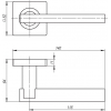 Дверная ручка Armadillo K.SQ52.ORBIS (ORBIS SQ004) SN/CP-3 матовый никель/хром