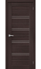 Межкомнатная дверь экошпон Браво-28 Wenge Melinga со стеклом Magic Fog