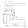 Дверная ручка Morelli PLATEAU MH-51-S6 BL цвет - черный