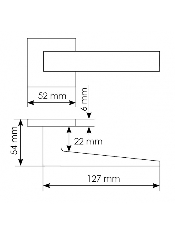 Дверная ручка Morelli MIRA MH-54-S6 BL цвет - черный