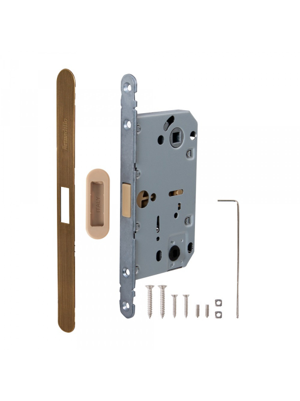 Магнитная защелка Armadillo WC с планкой GRAVITY.PRO G01. 96 AB бронза